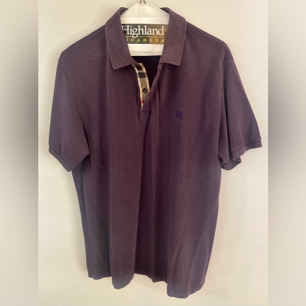 Mens Burberry Polo Purple szL